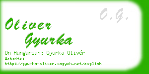 oliver gyurka business card