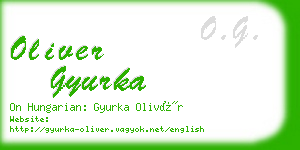 oliver gyurka business card